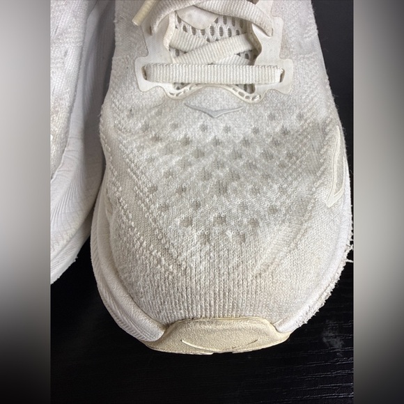 Hoka One One Clifton 9 White Women’s Running Shoes Lace-up Size 6B - Picture 5 of 13